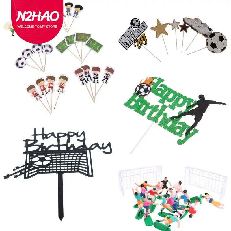 

New Soccer Ball Cupcake Topper Sports Theme Boy Happy Birthday Cake Topper Football Boy Theme Birthday Cake Decoration Topper