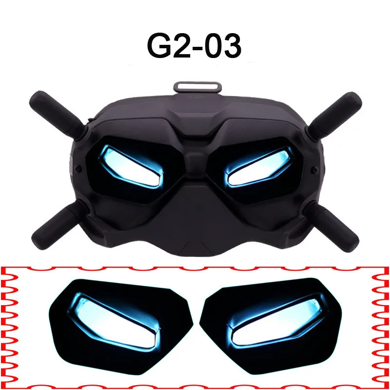 PVC Big Eyes Skin Stickers for DJI Goggles V2, Skin Stickers for DJI Goggles V2 APP Supported languages :