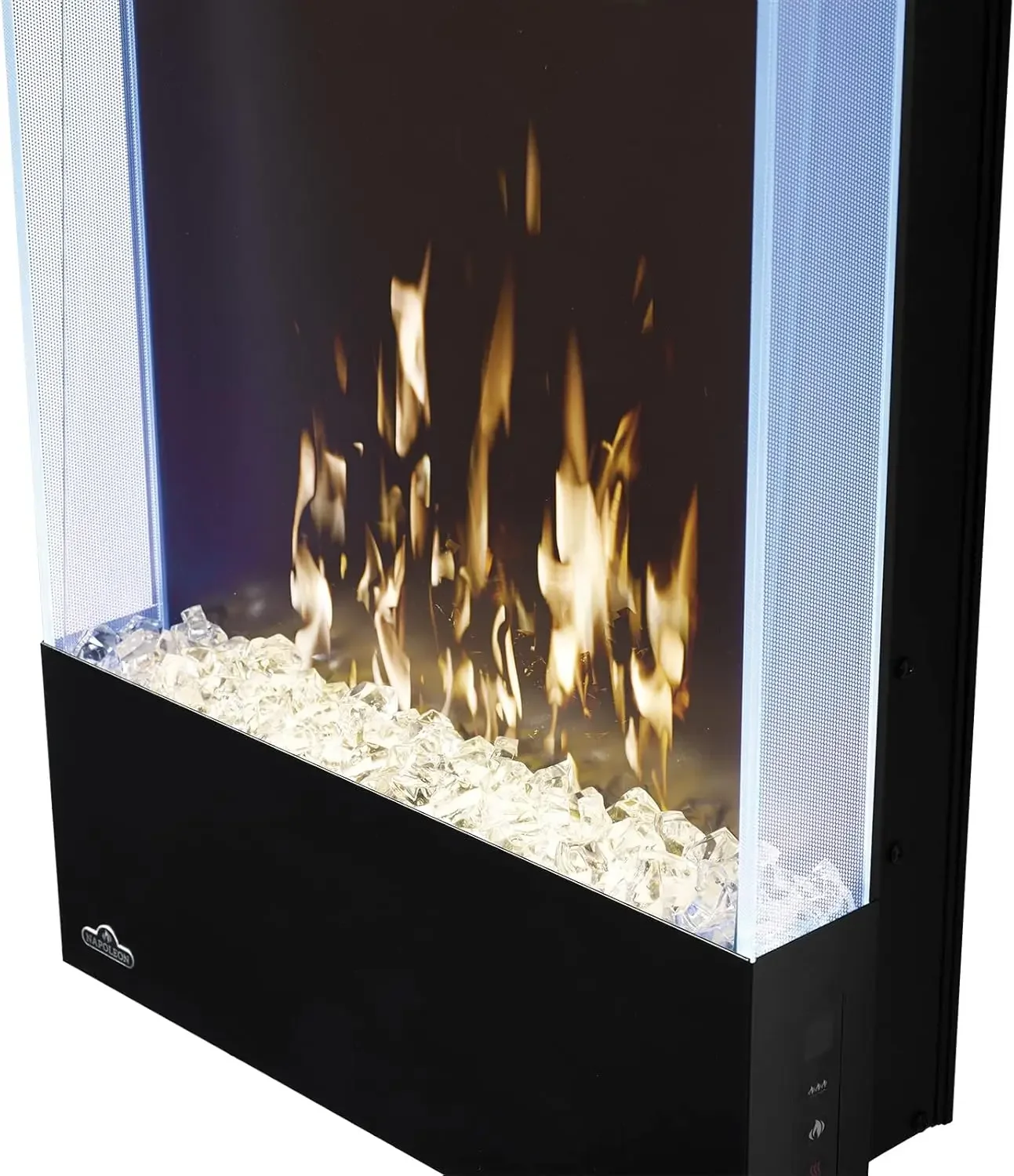 38 inch Vertical Wall Mount Electric Fireplace - Black, NEFVC38H 6