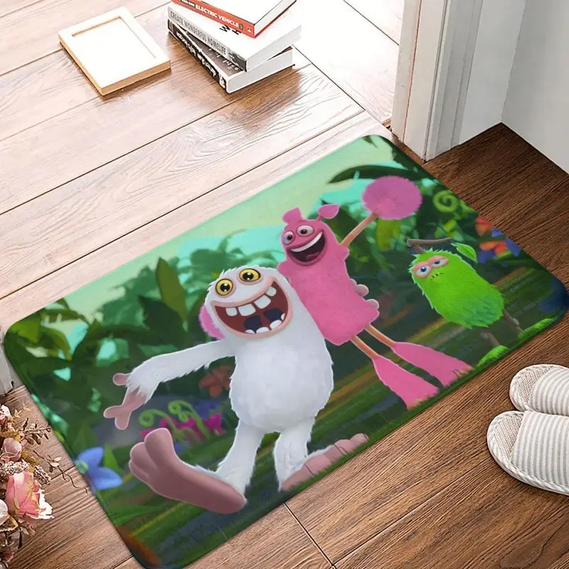 My Singing Monsters Door Floor Bath Kitchen Mat Antiscivolo Indoor Cartoon Anime Game Zerbino Soggiorno Ingresso Tappeto Tappeto