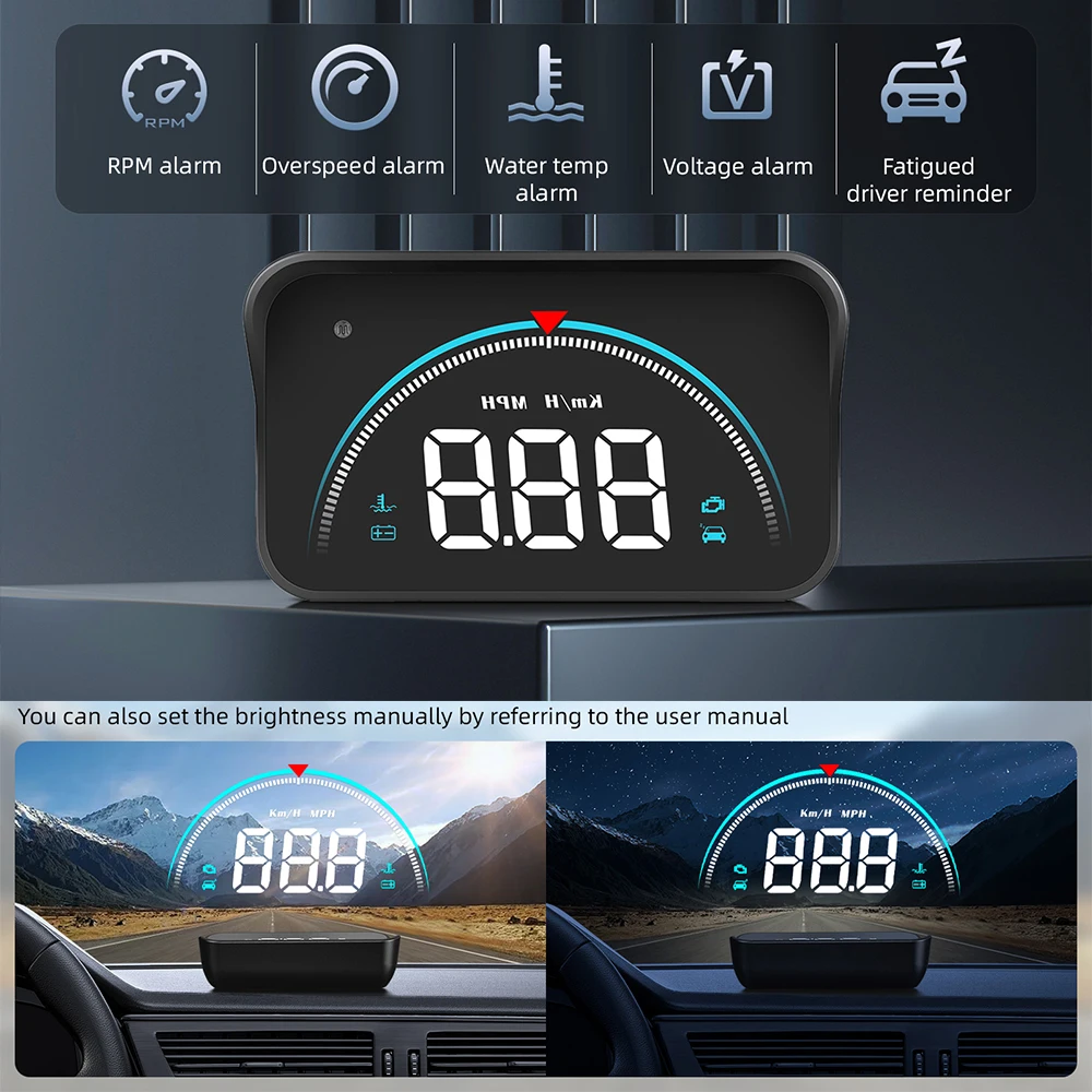 OBD2 HUD Display Car Head Up Projector Overspeed Warning
