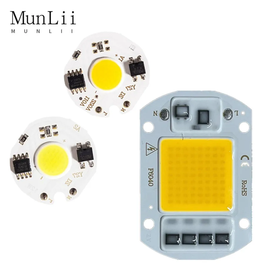 220V LED COB Chip 10W 20W 30W 50W 220V Smart IC No Need Driver 3W 5W 7W 9W LED Bulb Lamp for Flood Light Spotlight Diy Lighting