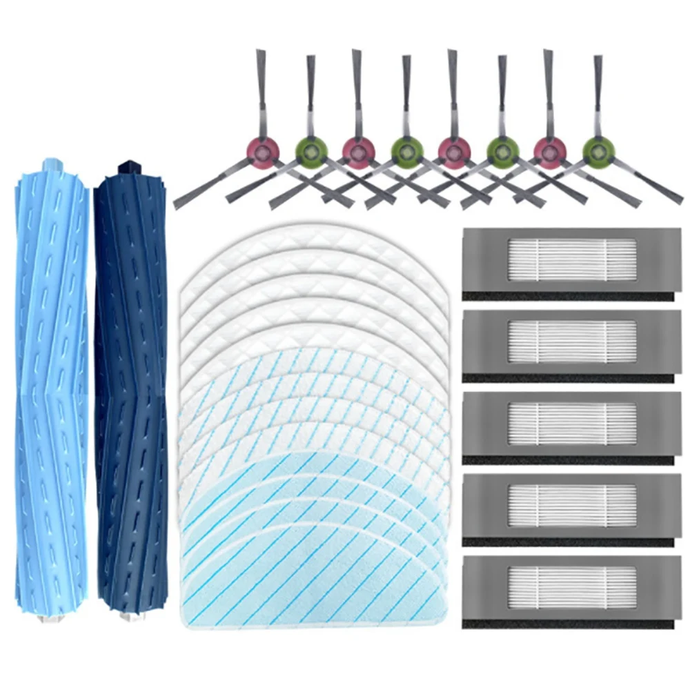 

Rubber Roller Main Brush Filter Side Brushes Mop Cloth Filter for Ecovacs Deebot OZMO T9 AIVI T9 AIVI +