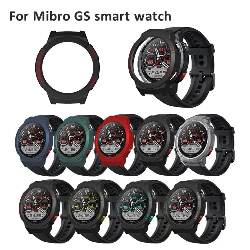 

Watch Protector Case for Mibro GS Smart Watch Half Wrap Scratch-resistant Shockproof Anti-fall Frame Hard Cover Protective Shell