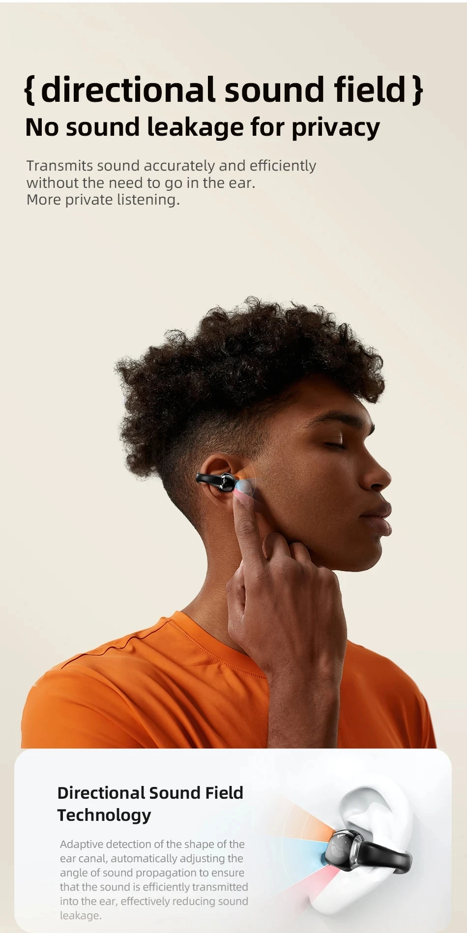 Awei TZ7 Soft Ear Clip-on Sports Wireless Headphones description image 2