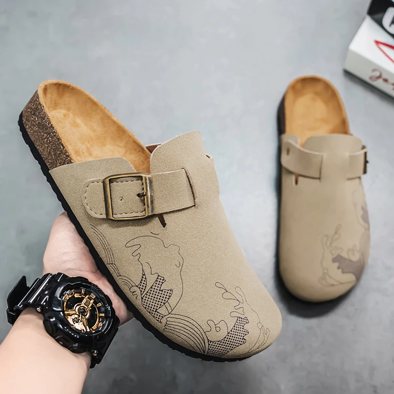 Men's Outer Wear 2025 New Thick-Soled Slip-On Slippers