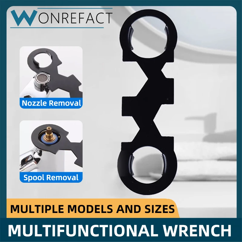 Faucet 6 in 1 Wrench Multi-Removal Tool Portable Multiple Models and Sizes Quick Installation Easy Removal Parts Accessories