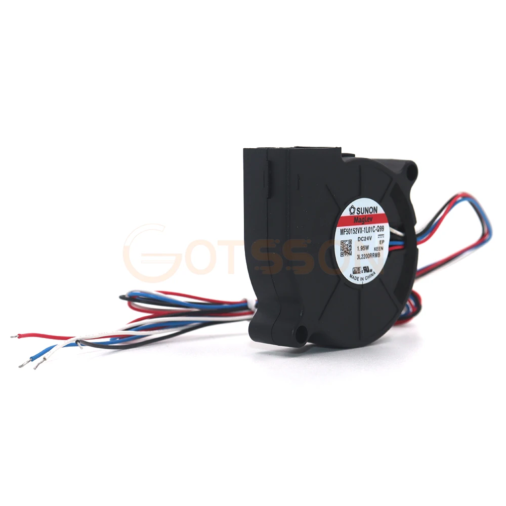 Sunon 송풍기 선풍기 MF50152VX-1L01C-Q99, S99, 50x50x15mm, 1.95W PWM, 6000RPM, 4.8CFM, 4 와이어 리드 쿨러, 5015 24V