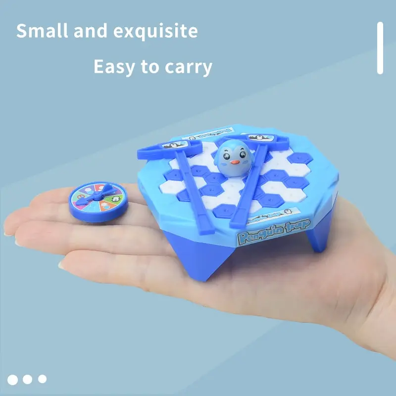 Save Penguin On Ice Game.Mini Size Penguin Trap Break Ice Activate Family Party Breaking Kids Puzzle Table Knock Block
