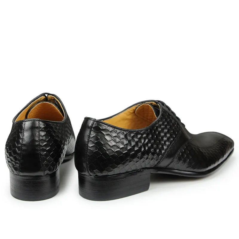 High Quality Formal Shoes for Men's Printing Handmade Leather Casual Social Oxfords Model Classic Office Soulier Homme New In