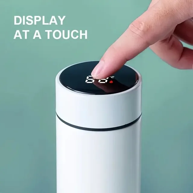 16.91oz Smart Stainless Steel Glass Cup with Temperature Display Vacuum Insulated Tea Mug Silent Base Christmas Gift Travel Mug 4