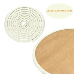 Extra Long Baby Safety Bumper Strips - Childproof Edge Protector with Self - Adhesive Corner Guards (5.5m  ivory white)