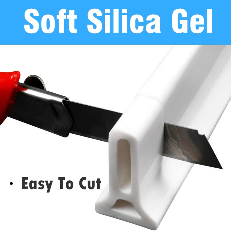 2M Barrière De Douche Pliable Barrière De Barrage D'eau Seuil Autocollante Joint Porte Douche