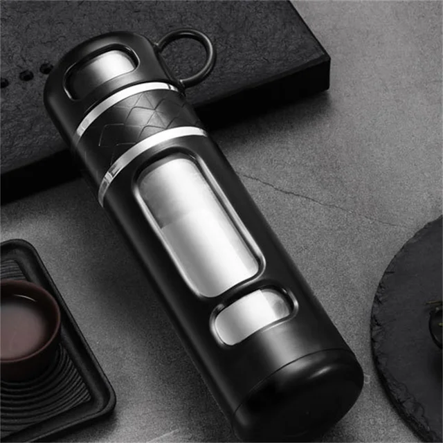 520ML Tea Water Bottle With Tea Filter High Borosilicate Glass Tea Water Separation Water Cup Portable Filtering Bottle Tumbler 2