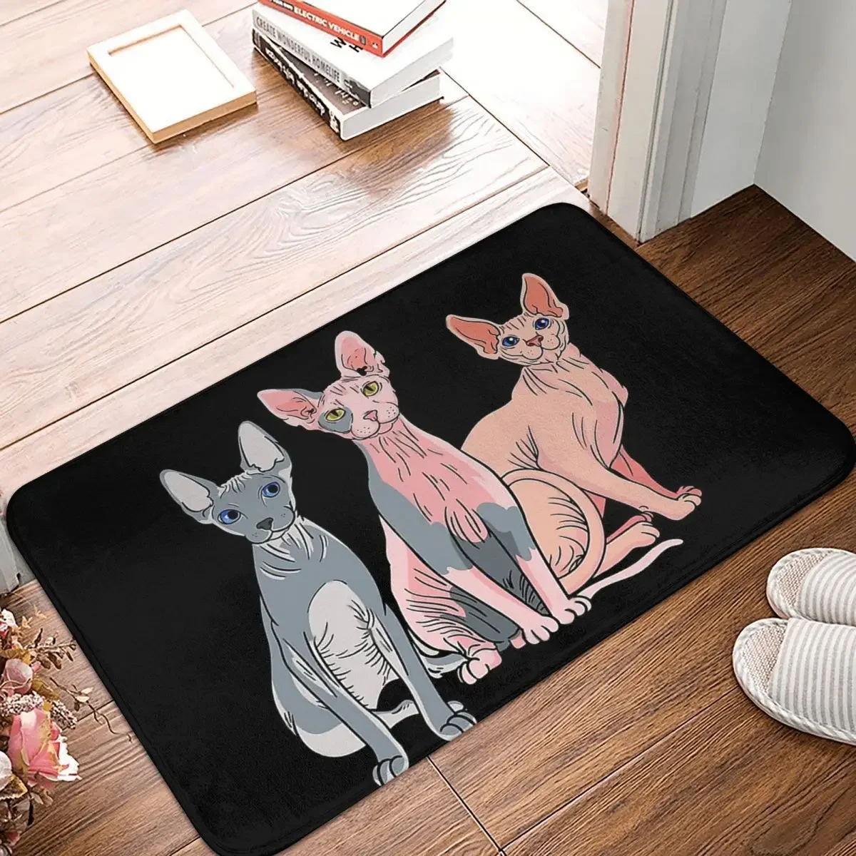 

Коврик для спальни с котом без волос Sphynx, фланелевый коврик с изображением кошки, празднования разнесённых мероприятий, коврик для балкона, домашний декор