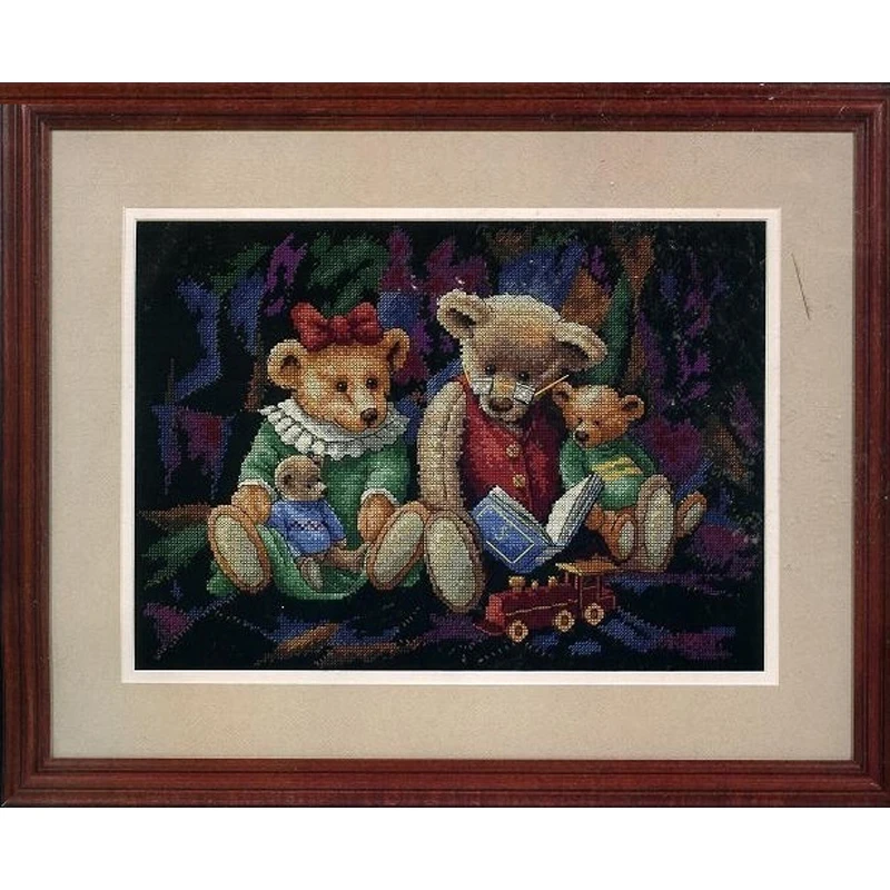 Collezione Amishop Gold Contati Kit Punto Croce Story Time Bears Bear Story Time Dim 35081
