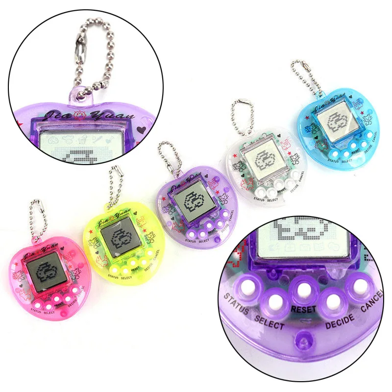 1PCs Transparent Electronic Pets Tamagotchi 90S Nostalgic 49 In One Virtual Cyber Digital Pet Toys Pixel Funny Play | Игрушки и хобби