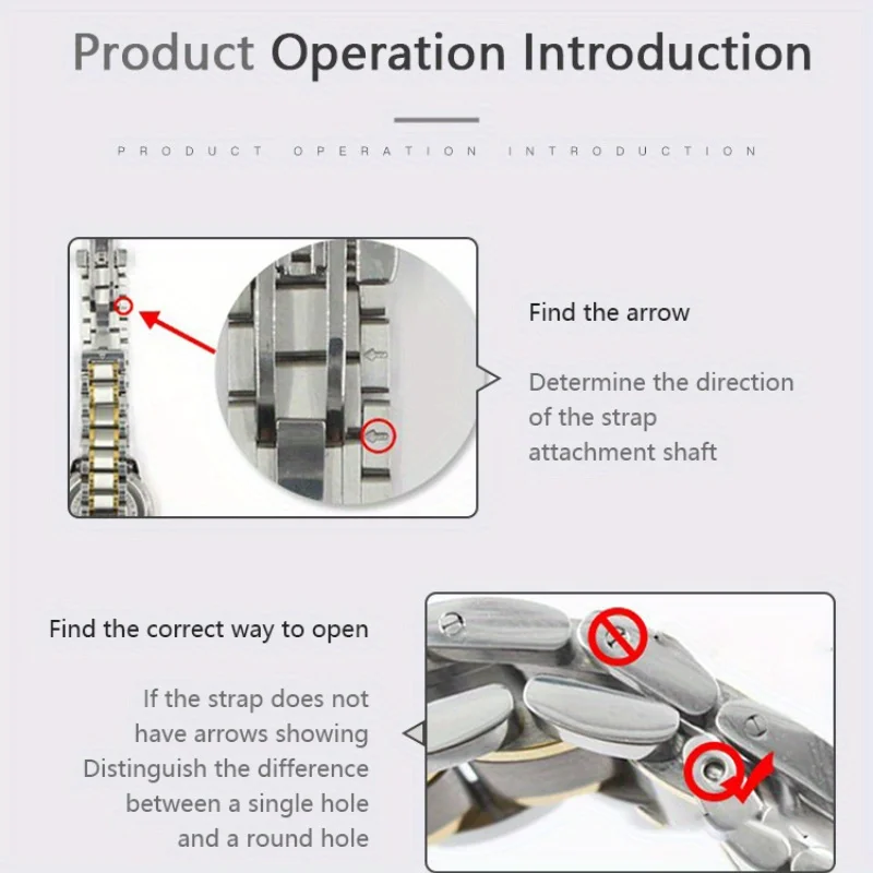 Watch Link Removal Tool Kit Watch Band Tool Strap Chain Pin Remover Repair Kit For Band Strap Adjustment