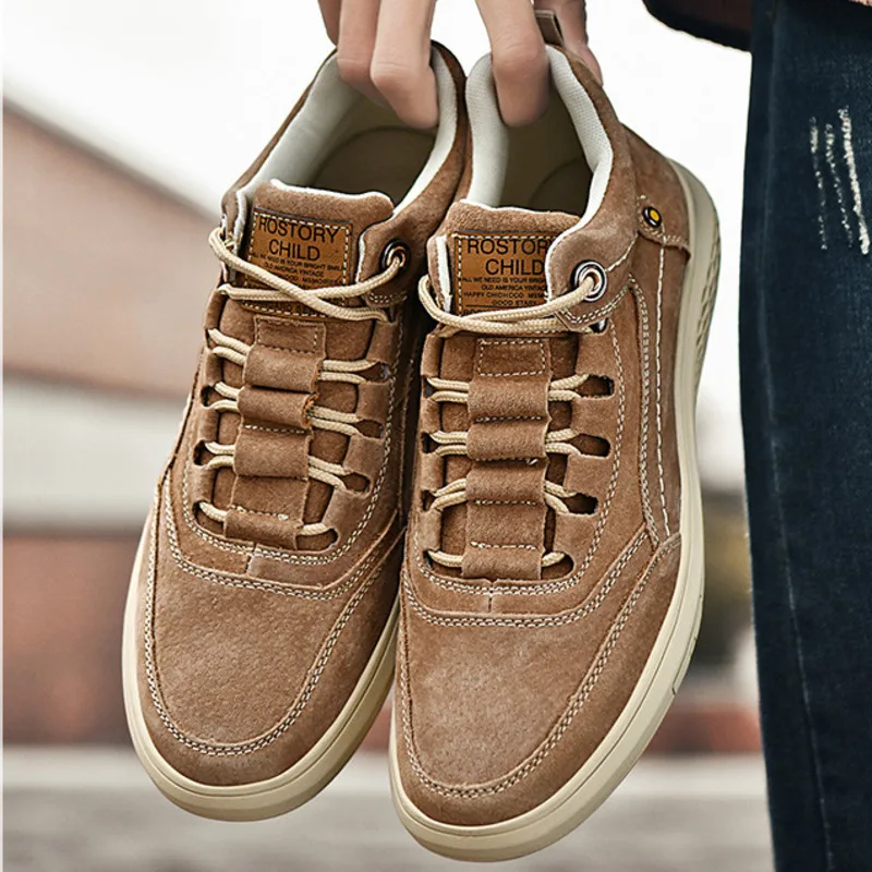 Spring Fashion Men Sneakers Elevator Shoes 7CM Invisible Heightening Shoes Man Trendy High Top Breathable Casual Taller Shoes 6