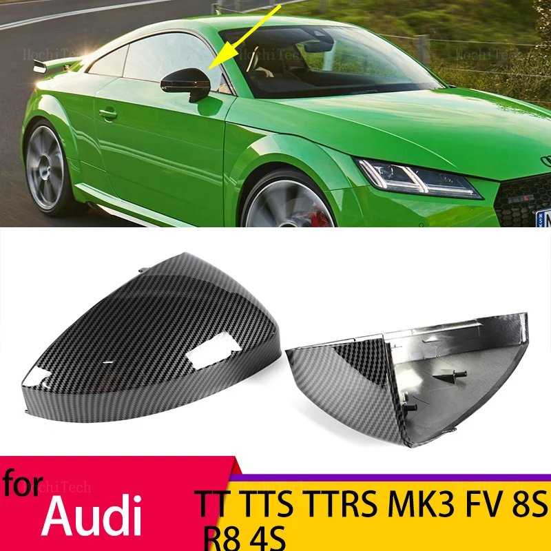 Rearview Mirror Cover Wing Side Rear view Mirror Cap Fit For Audi