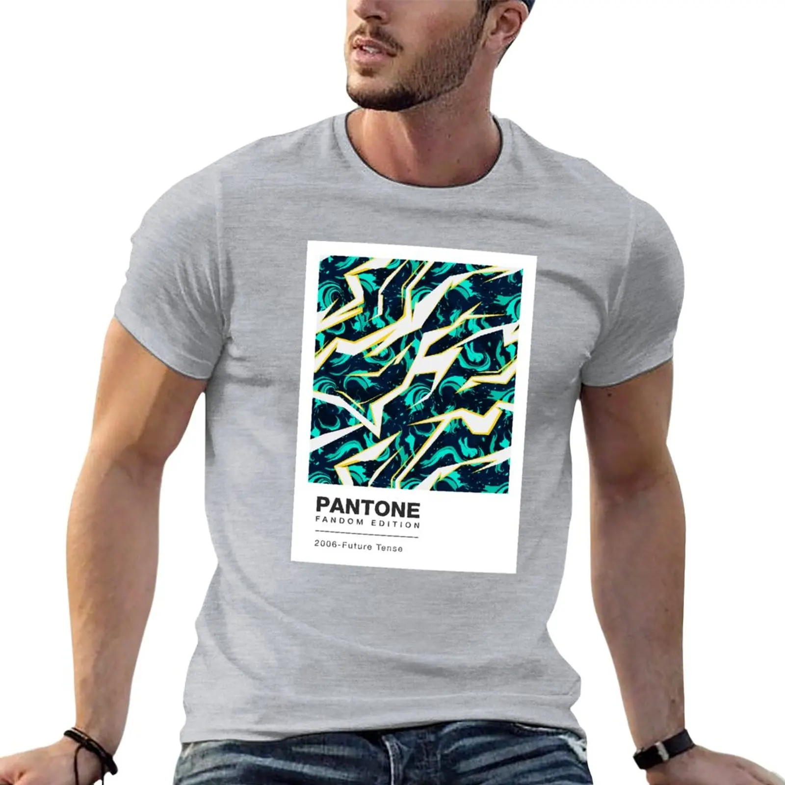 Colore Pantone-Future Tense T-Shirt Magliette Nere Ragazzi Animal Print Shirt T-Shirt Per Uomo Cotone