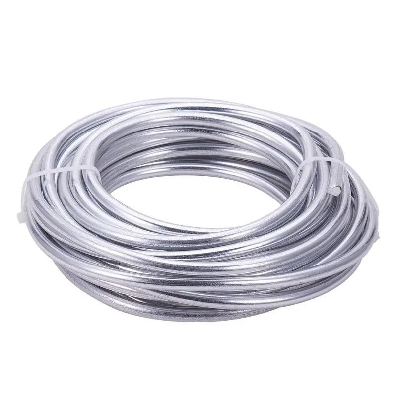 3 Gauge(6mm) Aluminum Wire 23 Feet Bendable Metal Sculpting Wire Bonsai Trees Floral Skeleton Making Home Decors aluminum wire
