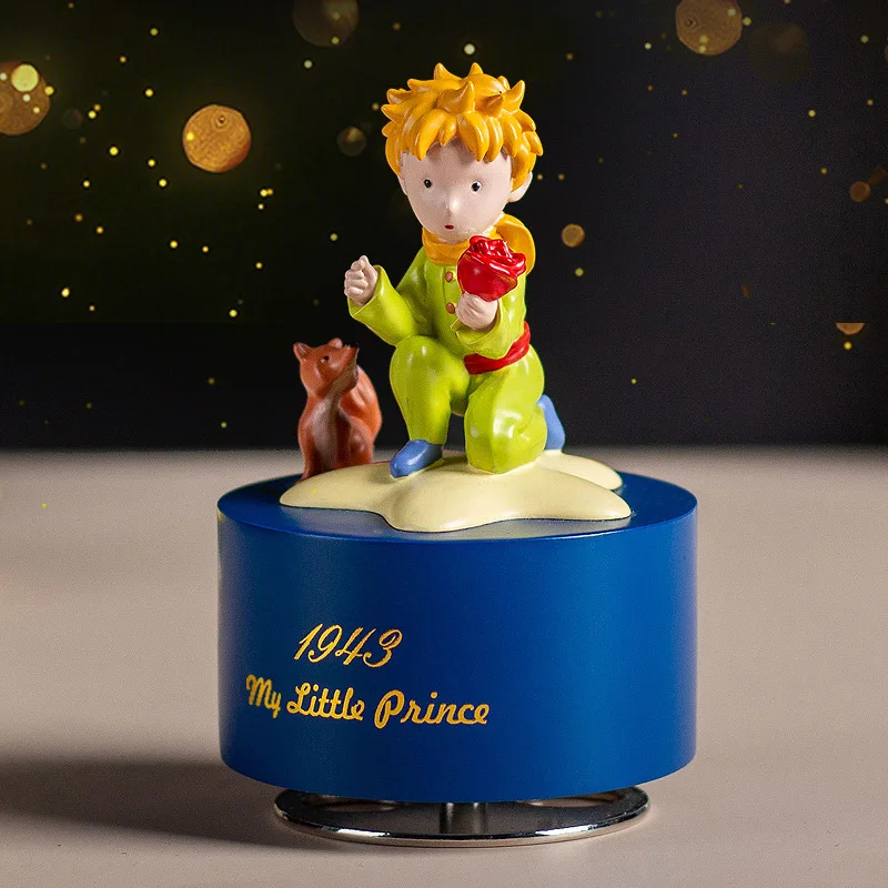 

Little prince co branded resin rotary music box as birthday gift for boyfriend and girlfriend on Qixi Valentine's Day