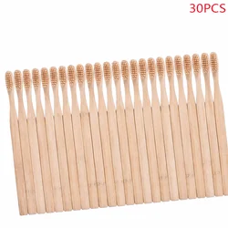 Eco - Friendly Bamboo Toothbrush Set - 10 Pack with Soft Charcoal Bristles (30PCS)