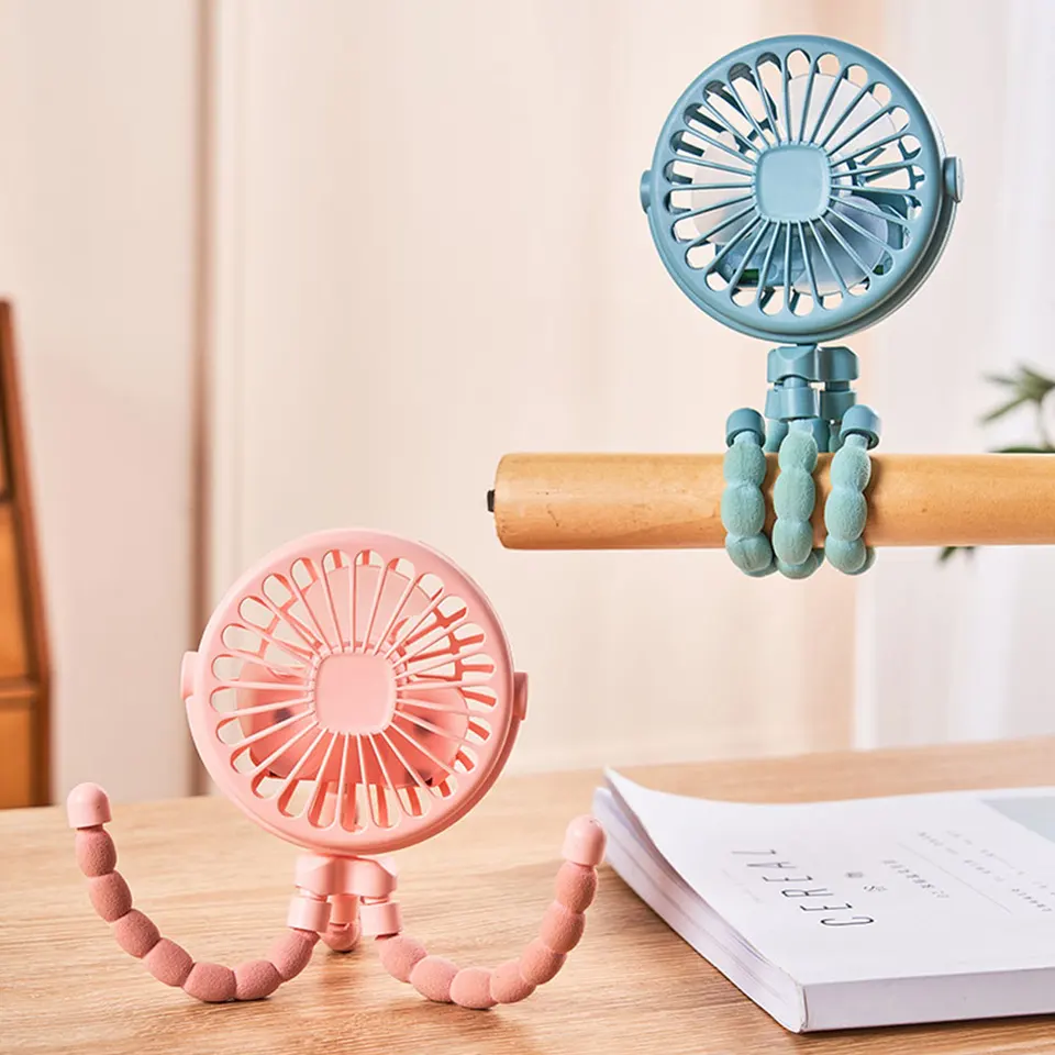 Mini Flexible Tripod Octopus Fan for Babies