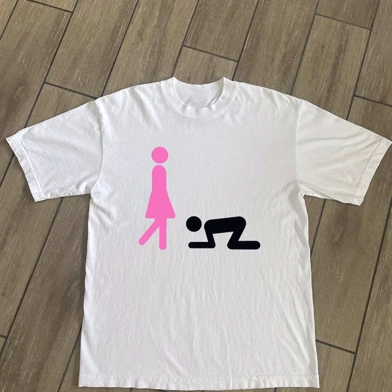 Women Grunge Y2K T-shirt Harajuku Graphic Print Hip Hop Tee Rock Punk Retro Top Goth Streetwear Funny Short Sleeve Summer Shirt 1