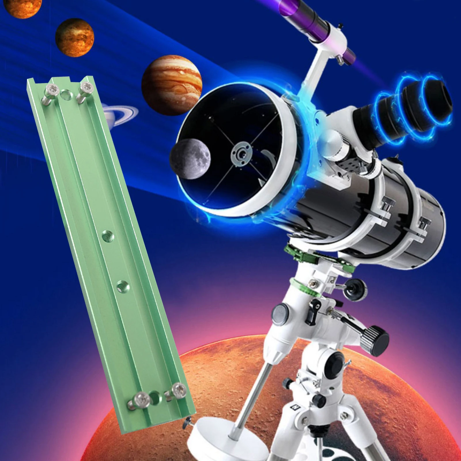 Metal Telescope Dovetail Mounting Plate for Telescope Equatorial Tripod Long Version-210mm