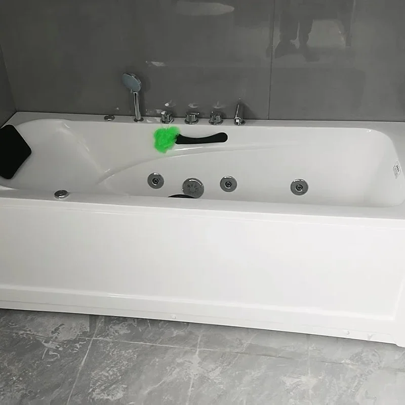 Modern Acrylic Hydromassage Bathtub Bathroom Household Spa Baths Rectangle Comfortable Upscale Massage Adults Bathtub