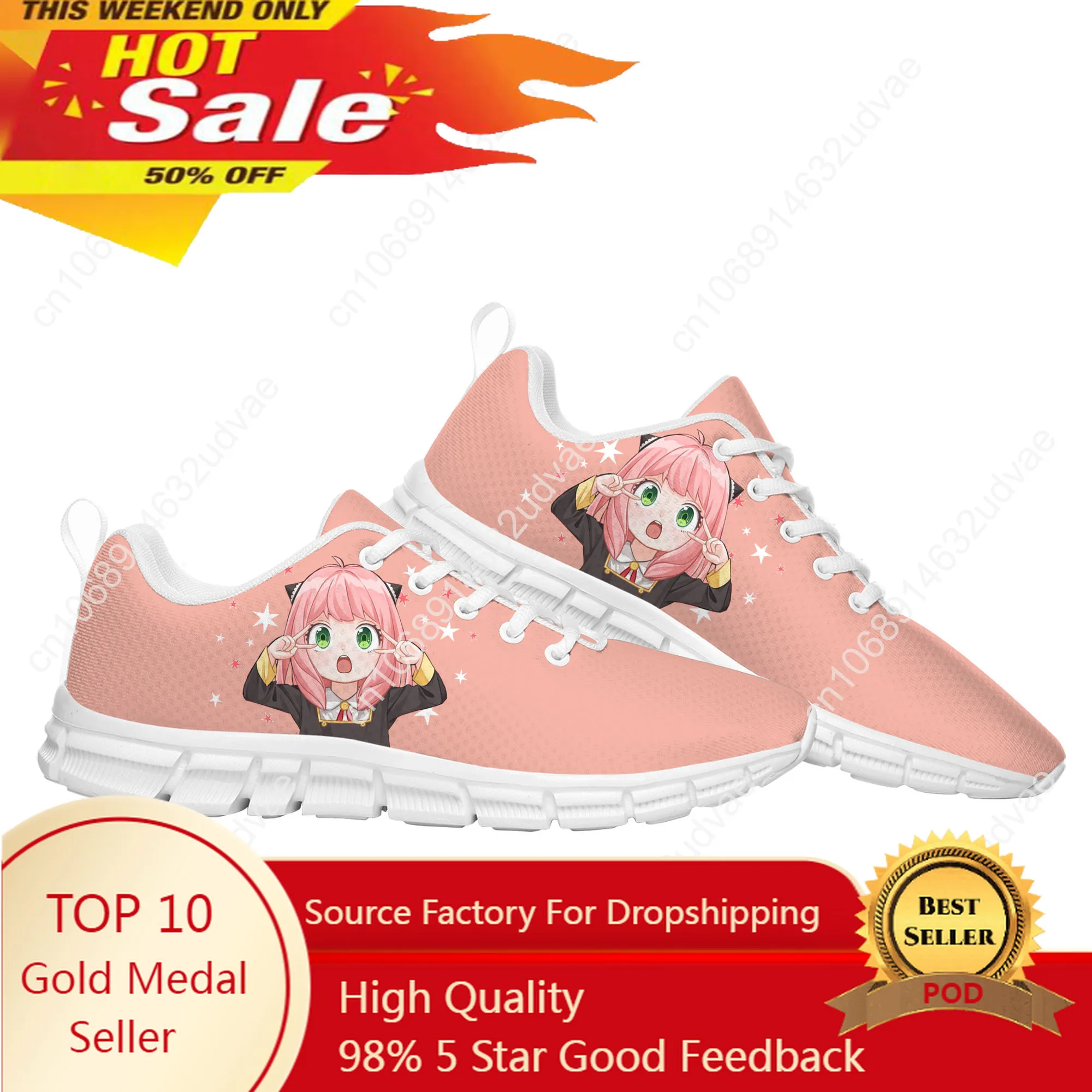 

Spy X Family Anya Forger Sports Shoes Mens Womens Teenager Kids Children Cute Sneakers Custom High Quality Sneaker Couple Shoe