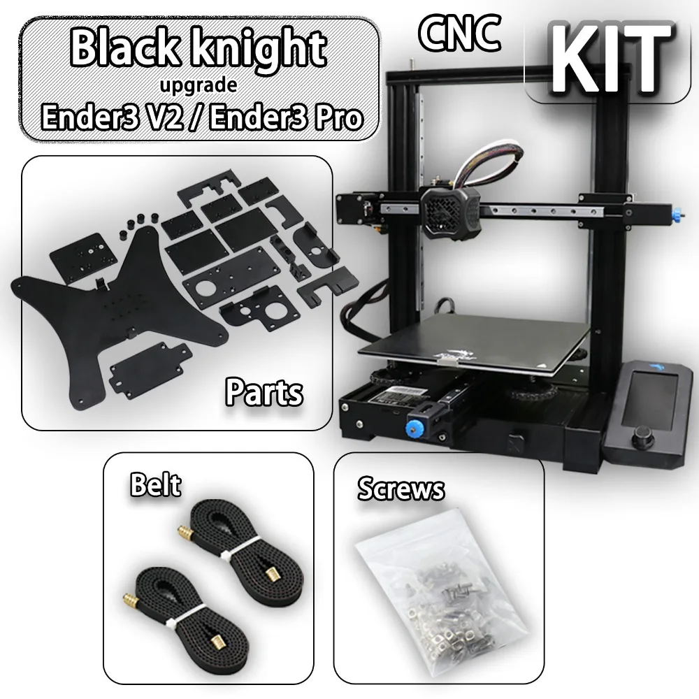 3D Printer Upgrade Kit for Ender3, E3Pro/3s, E3 V2, Includes Kit and Belt Screws for Genuine Hiwin Linear Guides.