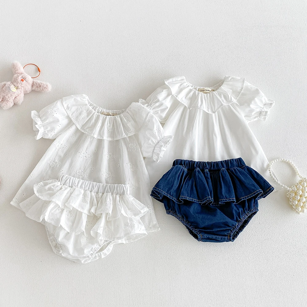 เสื้อคอตตอนแขนสั้นระบาย ใส่สบายสำหรับฤดูร้อน