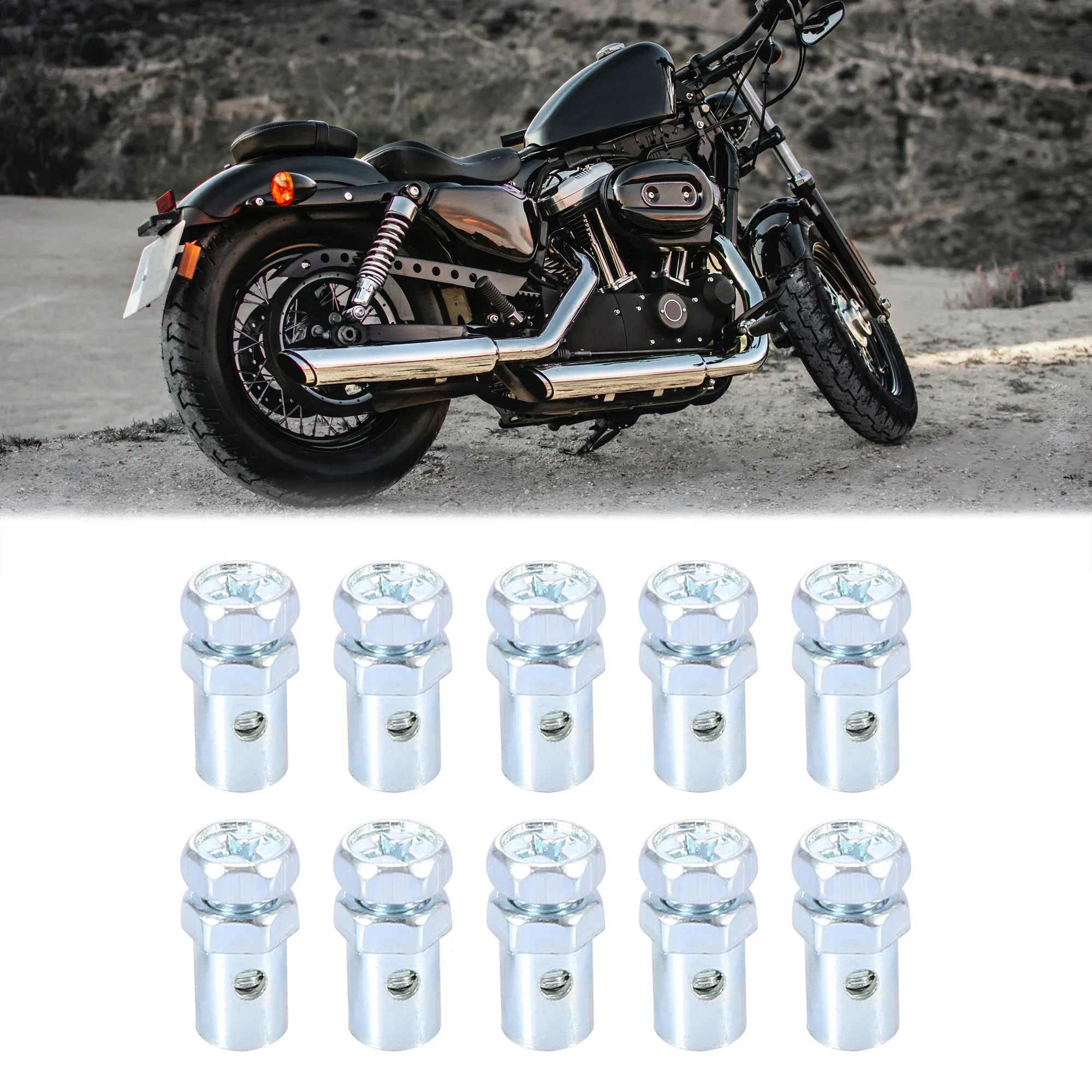 Universal 2/10Pcs Universal Brake Line Cable Wire Fixed Screws Fastener for Motorcycle Motorbike Cable Adjustment Fixator