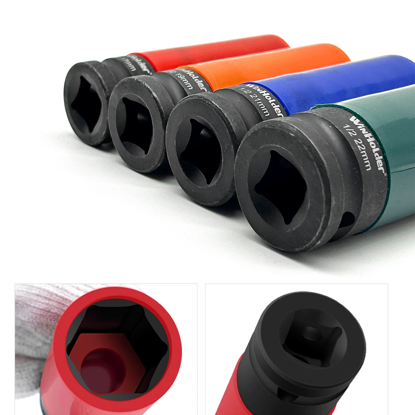 Breaker Bar 1/2" Dr 24" Long Strong Arm Power Bar 600mm and 4PCS Wheel Nut Socket Set 17-36MM with Case