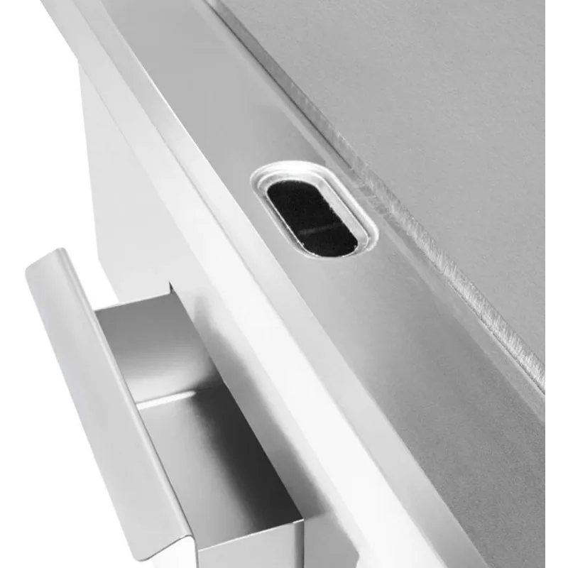 Electric Griddle | Teppanyaki Half Flat and Half Grooved Grill with Double Thermostat | No plug | Manual Control , 110V 3