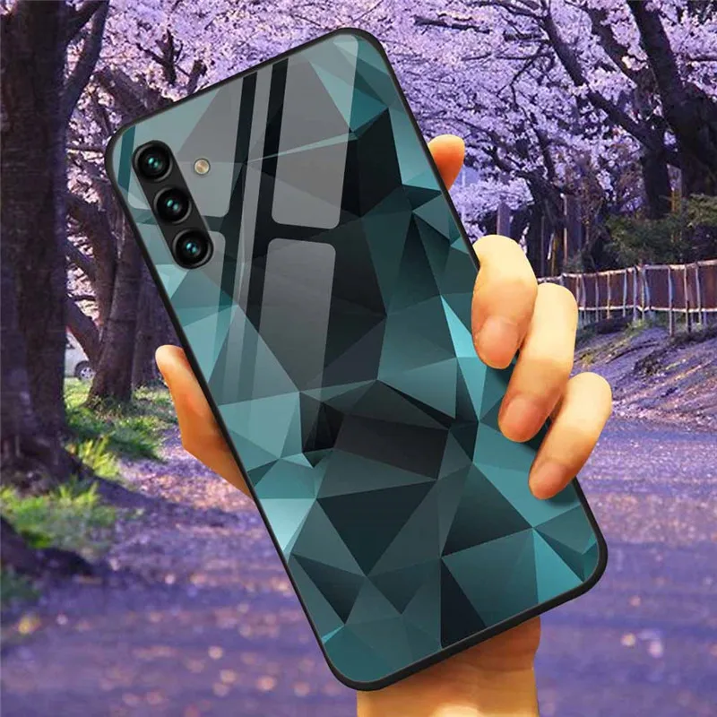 Tempered Glass Hard Cover Case for Samsung Galaxy - Space Design