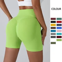 Peach Hip Lifting Sports Shorts Women High Waist Belly Slimming Running Training Quick-drying Trousers Tight Three-point Shorts