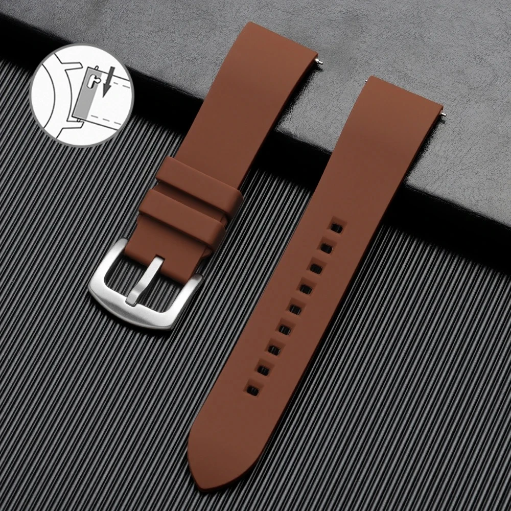 Durable Silicone Waterproof Quick Release Watch Strap - Soft Belt Bracelet (Various Sizes Available)