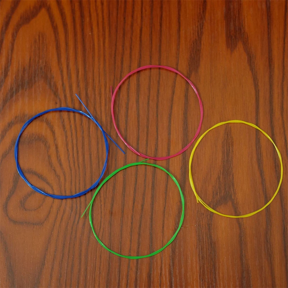 S15f680a6acd54576ba09ff81ea186b529 4pcs Ukulele Strings Rainbow Colorful Guitar Strings For Acoustic Folk Guitar Classic Guitar Multi Color Parts Mallzona