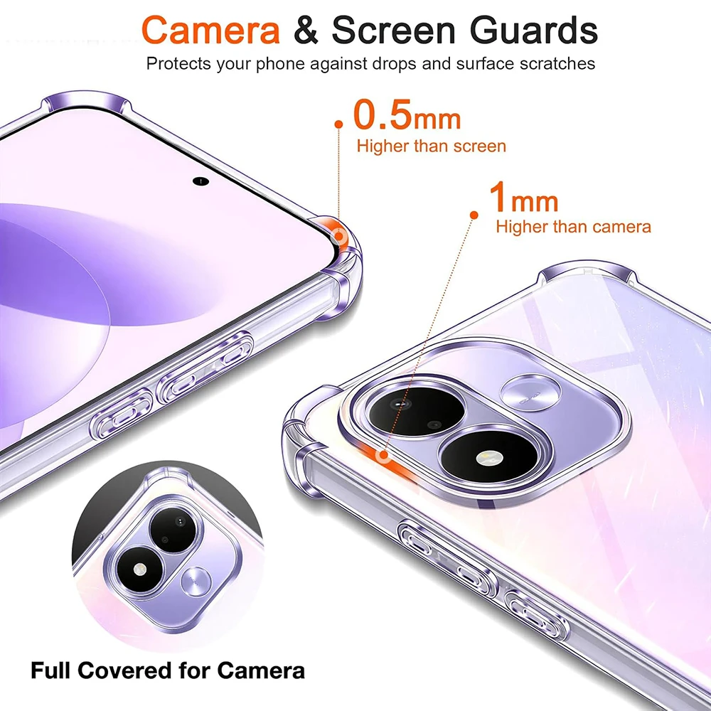 Clear Shockproof Ultra-Thin Soft TPU Case