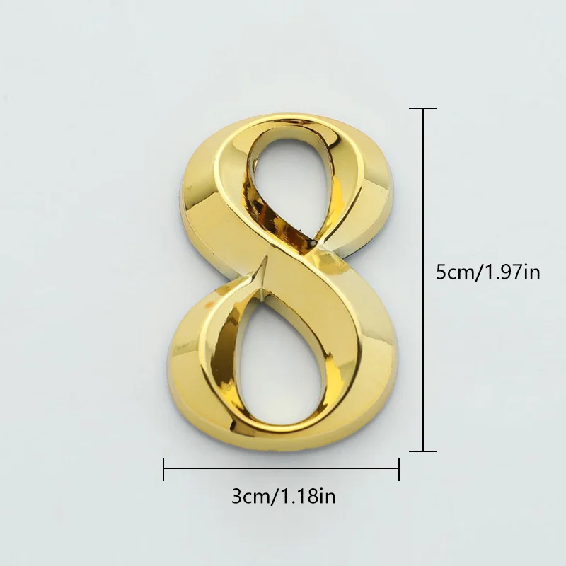 House Number Sticker 3D Self Adhesive Door Sign Plate