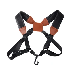 Adjustable Saxophone Harness Double Shoulder Strap - Musical Instrument Accessory (L)