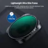 NEEWER Variable ND4-ND32 2-5 Stops Variable ND Filter with HD Multicoated HD Optical Glass Filter for GoPro 9 10 11 12 13 2