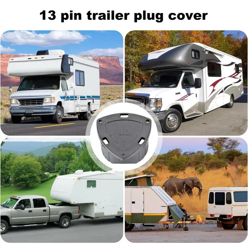 trailer plug holder RV Plug Cover Plug Holder 13 Pin Trailer Cover Trailer Connector Protector Harness Protector Adapter