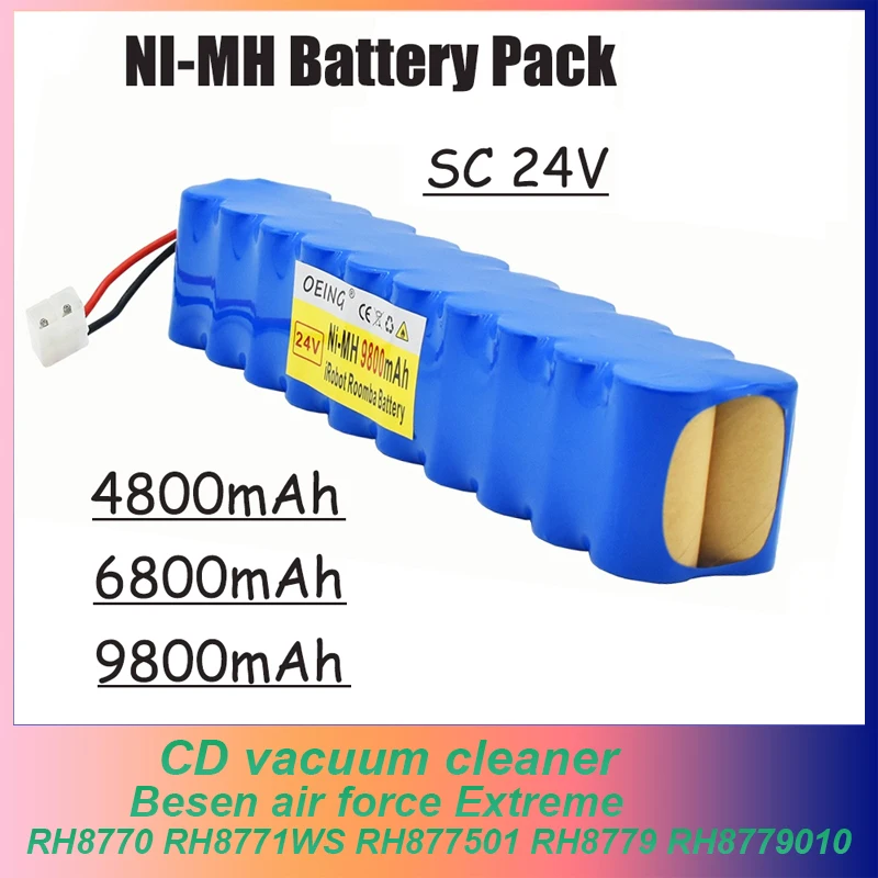 

Новый 24V9800mAh Ni-MH Аккумуляторный блок CD пылесос для Bessen Air Force Supreme RH8770 RH8771WS RH877501 RH8779 RH877901