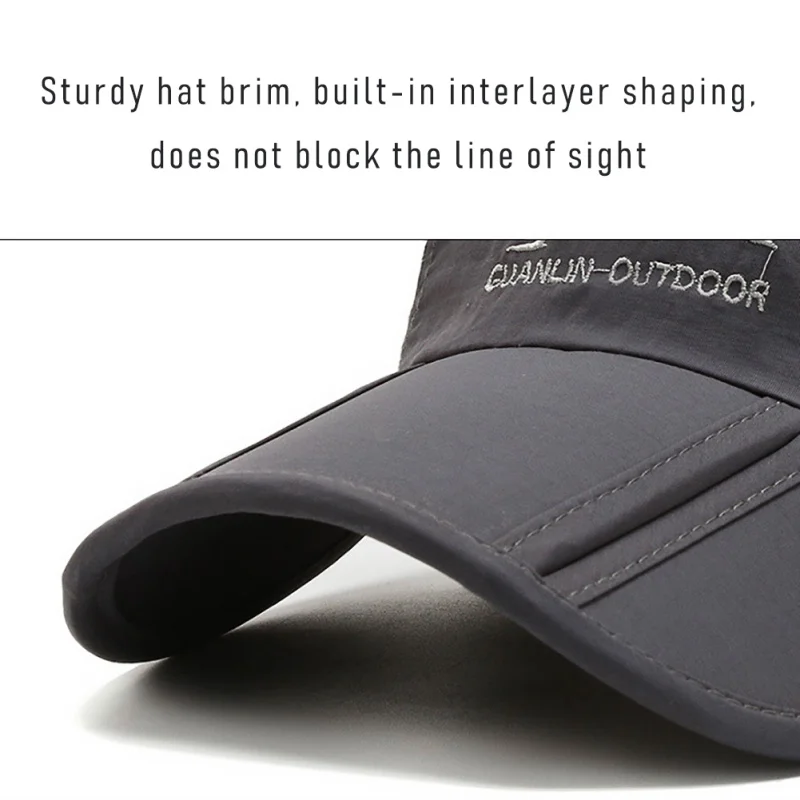 Quick-Drying Mesh Embroidered Baseball Cap for Adult Teen Foldable Hiking Caps Hat Men Women Sun Protection Outdoor Sports Cap
