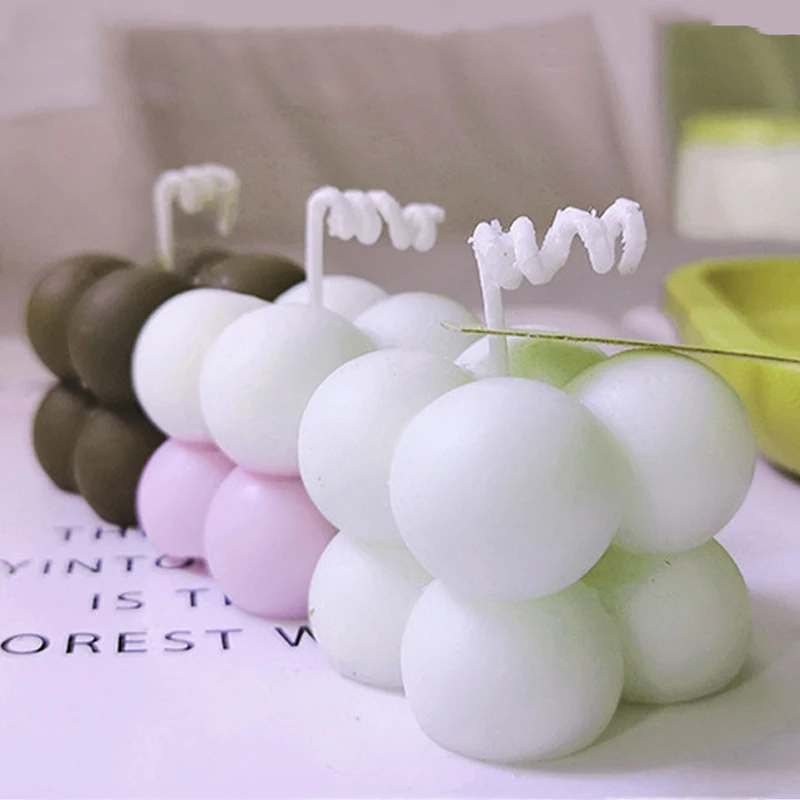 12/15Pcs Small Bubble Silicone Candle Molds Handmade Spherical Dessert Cake Baking Chocolate Making DIY Soap Plaster Resin Mold silicone mold